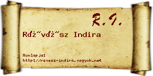 Révész Indira névjegykártya
